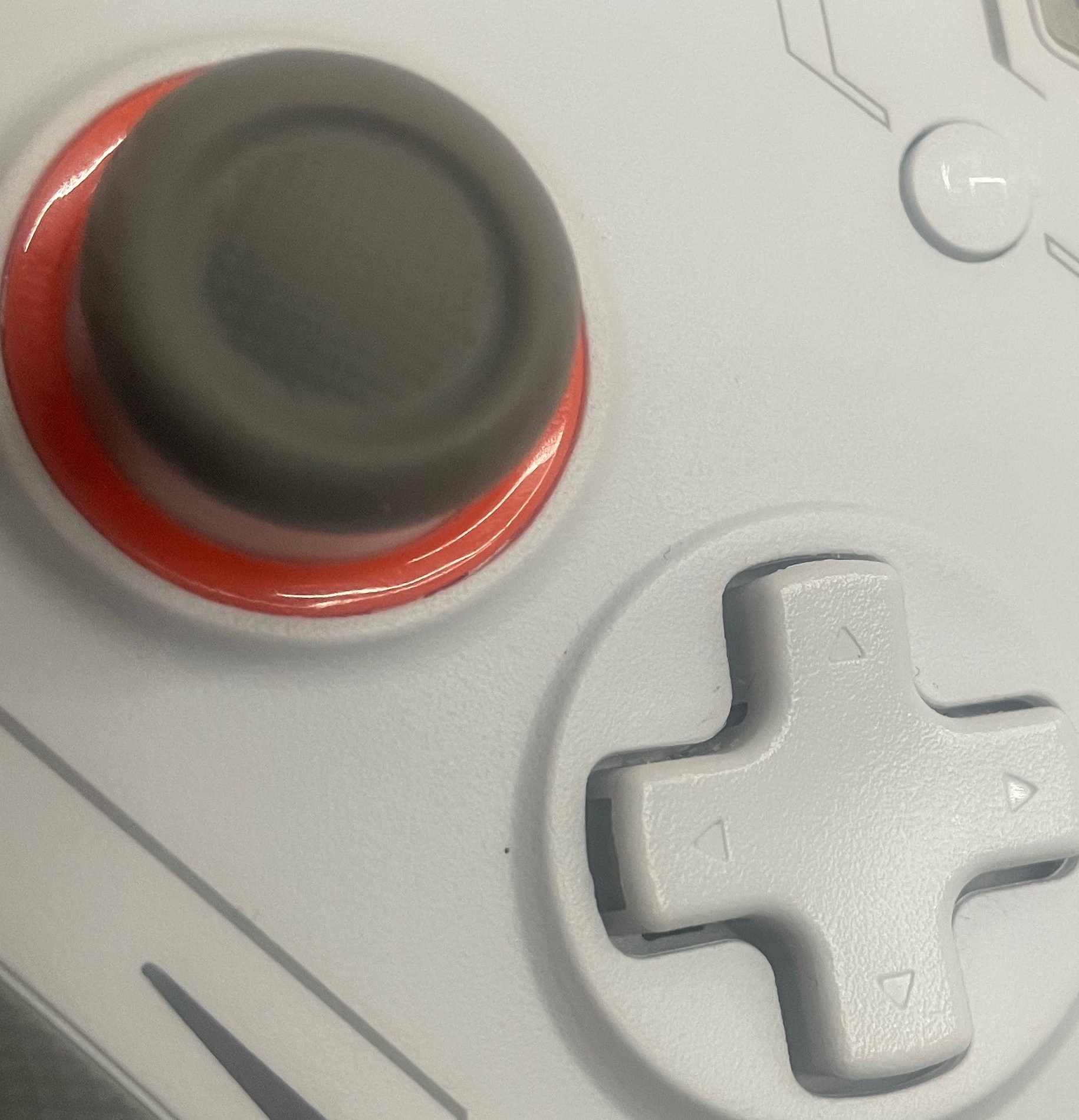 無水アルコール拭き取り後のコントローラー